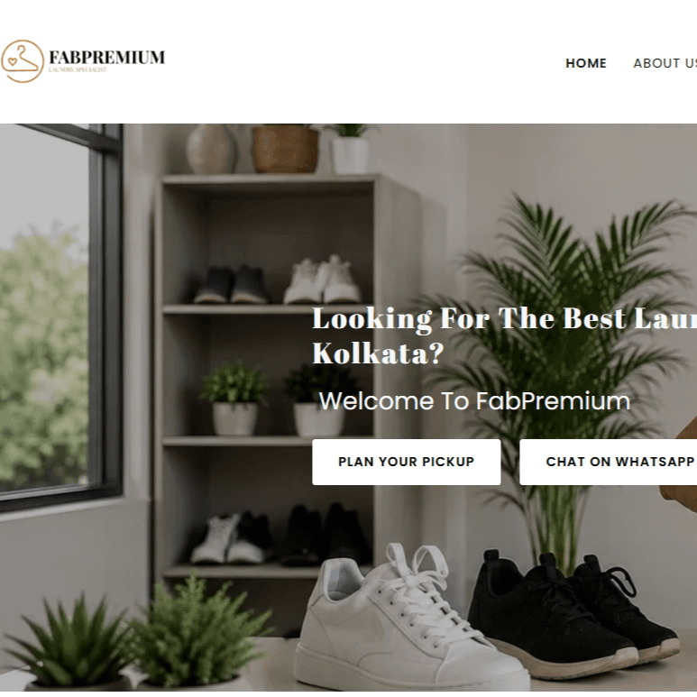 Portfolio showcase for Fabpremium Laundry: We have designed their website for Fabpremium Laundry